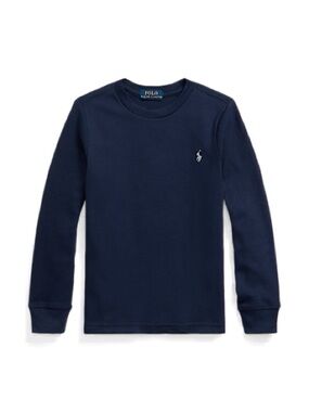 Polo by Ralph Lauren Navy Long-Sleeve Crew Tee with Pony Logo